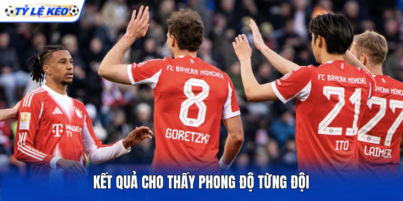 Kết quả cho thấy phong độ từng đội Kết quả cho thấy phong độ từng đội