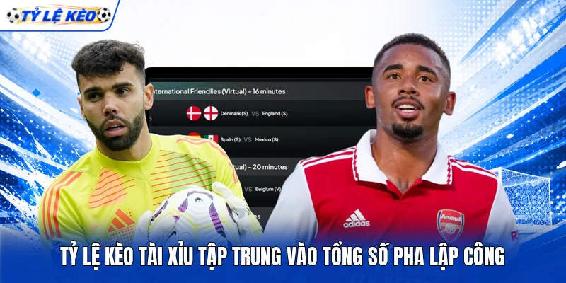 Tỷ lệ kèo Tài Xỉu tập trung vào tổng số pha lập công Tỷ lệ kèo Tài Xỉu tập trung vào tổng số pha lập công